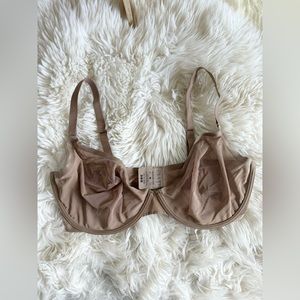 CUUP Plunge Mesh Bra 38G Taupe
